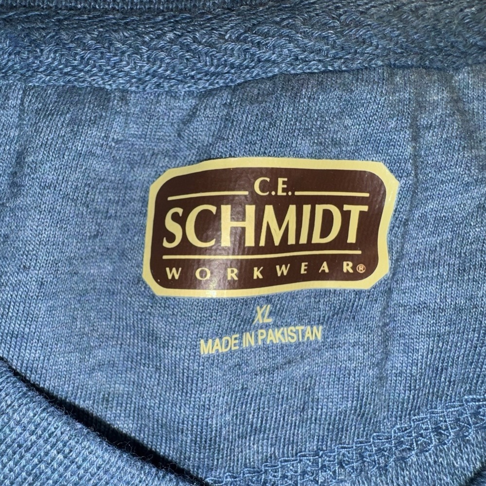 C.E. Schmidt Workwear Short Sleeve Henley XL Blue Men's
